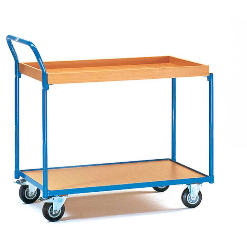 Fetra Hauptartikel 3740 kolica s policama čelik obložen s prahom Opterećenje (maks.): 250 kg briljantno-plava (RAL 5007) slika