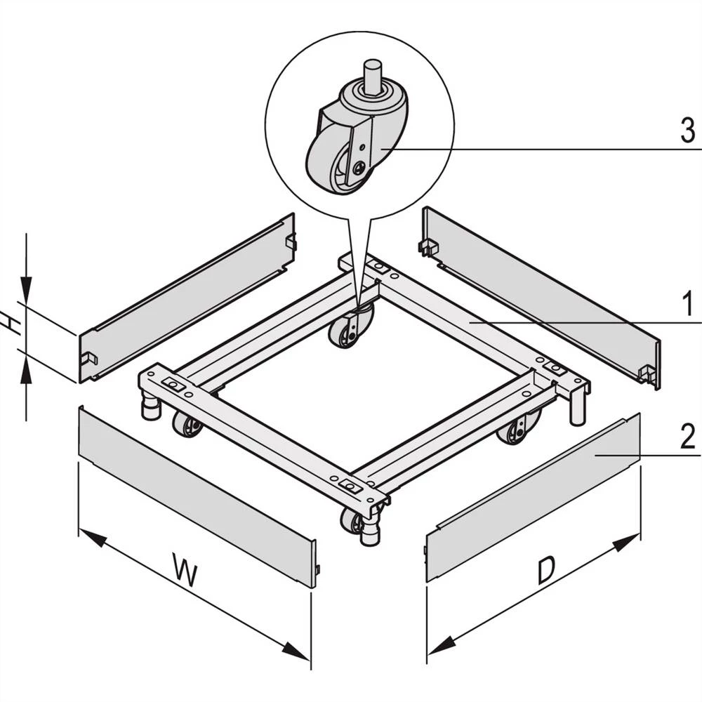 Schroff 23130210 podnožje (Š x D) 600 mm x 900 mm 1 St. slika