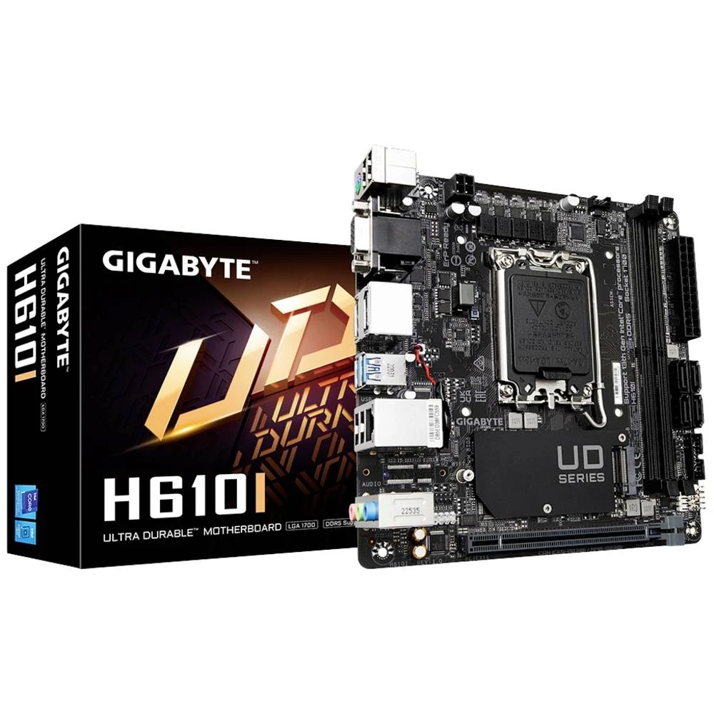 Gigabyte GA-H610I matična ploča Baza Intel® 1700 Faktor oblika (detalji) Mini-ITX Set čipova matične ploče Intel® H610 E slika