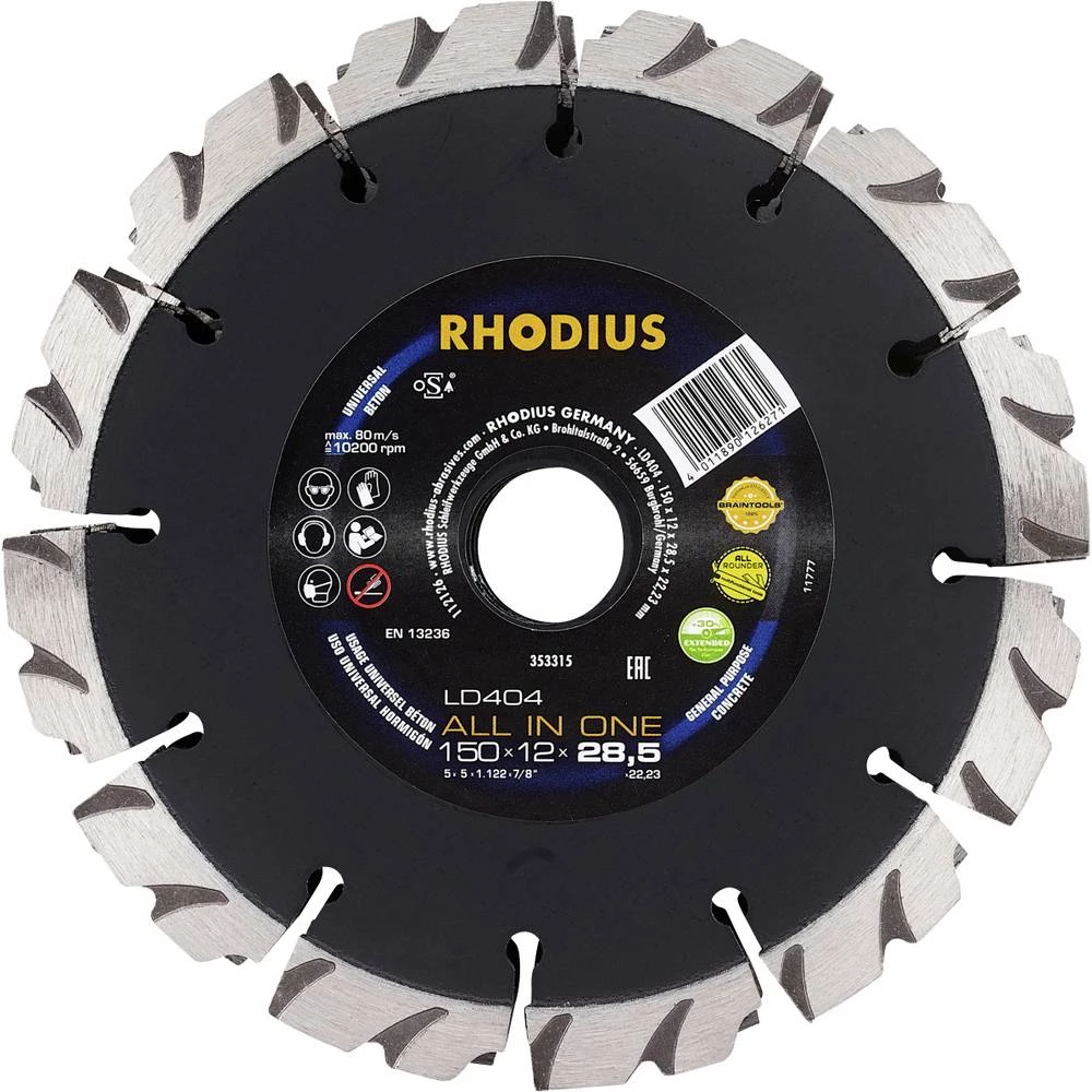 Rhodius 353315 dijamantna rezna ploča 150 mm 1 St. beton slika