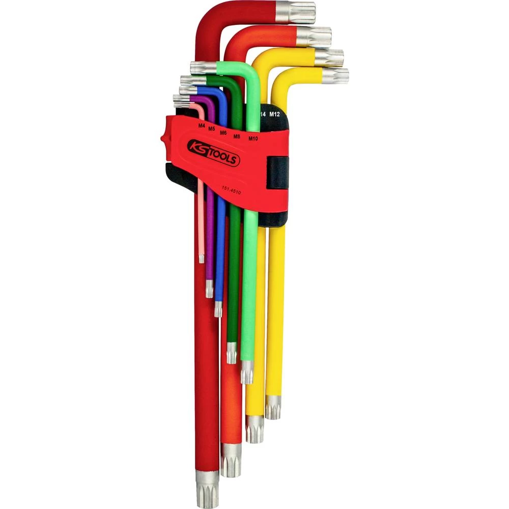 KS Tools 151.4510 XZN komplet kutnih odvijača 4 mm, 5 mm, 6 mm, 8 mm, 10 mm, 12 mm, 14 mm, 16 mm, 18 mm 9-dijelni slika