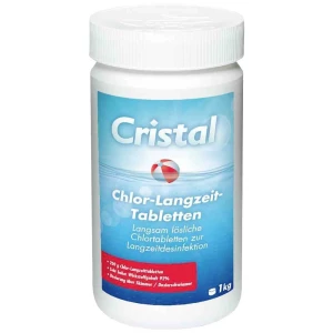Cristal 1136584 Chlor-Langzeit-Tabletten 200 g, 1 kg Eimer 1 St. slika