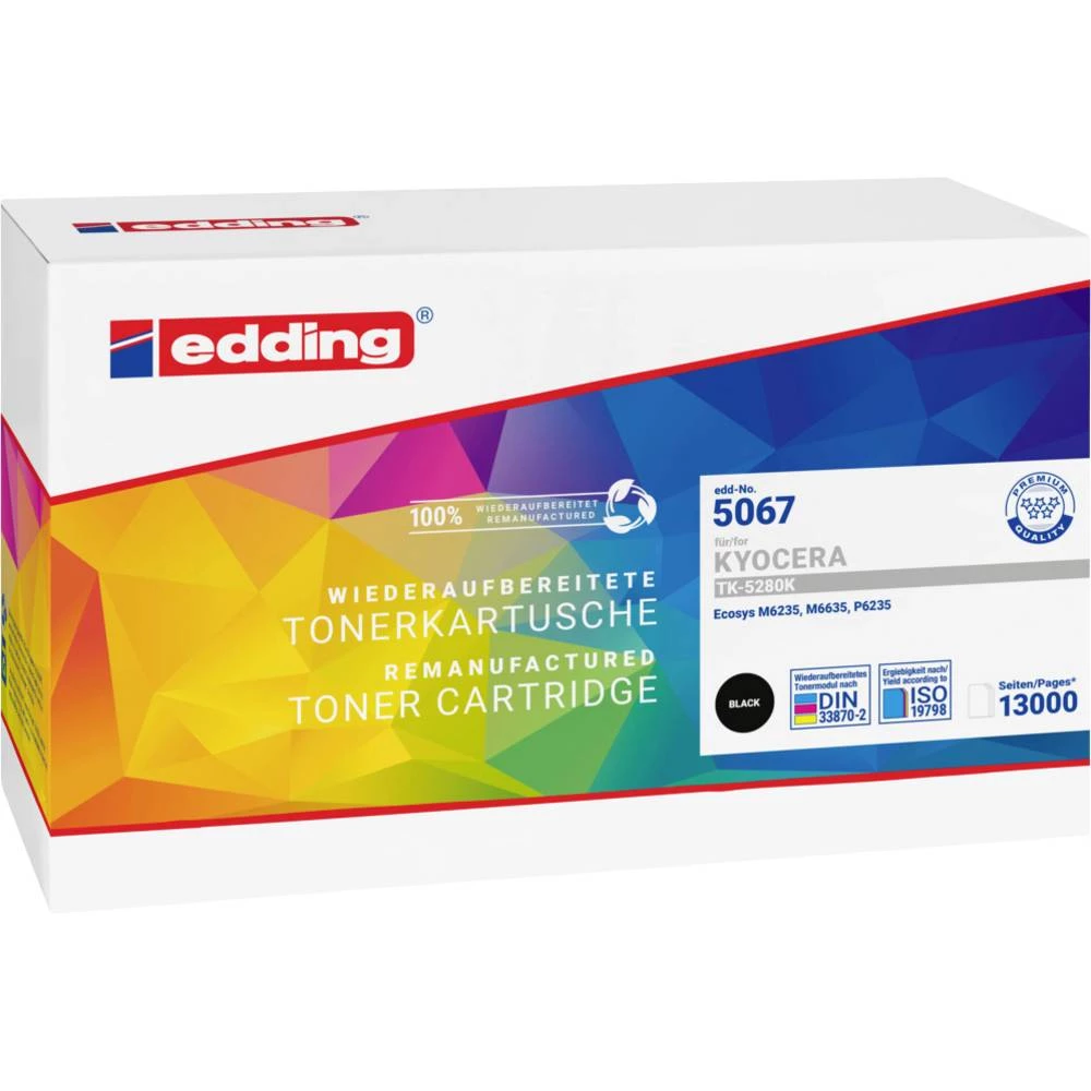 Edding toner zamijenjen Kyocera TK-5280 kompatibilan crna 13000 Stranica EDD-5067 18-5067 slika