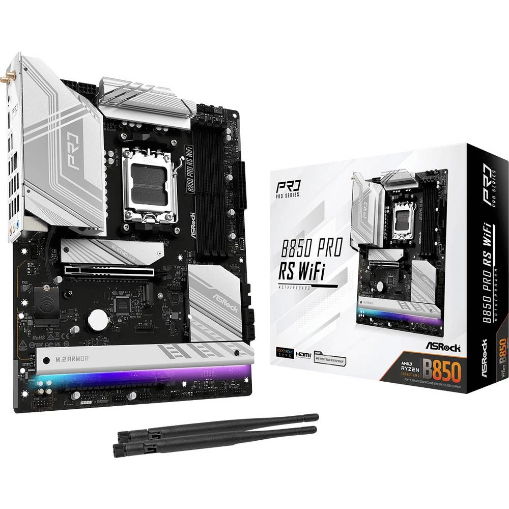 ASRock B850 Pro RS matična ploča Baza #####AMD AM5 Faktor oblika (detalji) ATX Set čipova matične ploče AMD® B850 slika