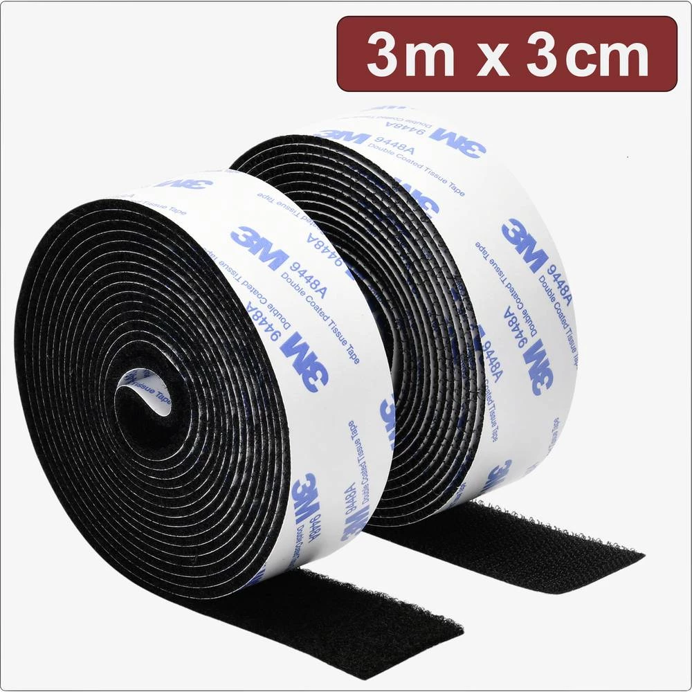 Quadrios 24CA321 prianjajuća traka za lijepljenje grip i mekana vunena tkanina (D x Š) 3 m x 3 cm crna 3 m slika