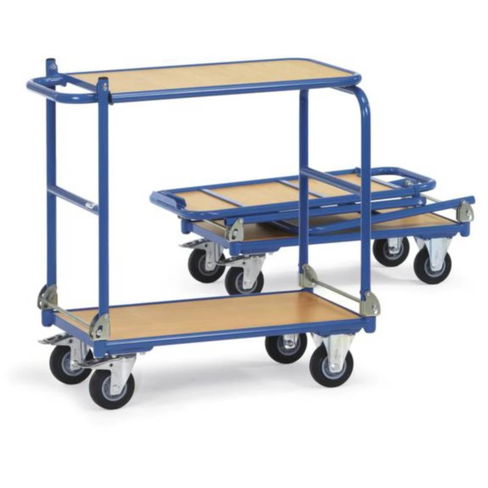 Fetra Hauptartikel 1140 kolica s policama sklopivi čelik obložen s prahom Opterećenje (maks.): 150 kg briljantno-plava ( slika