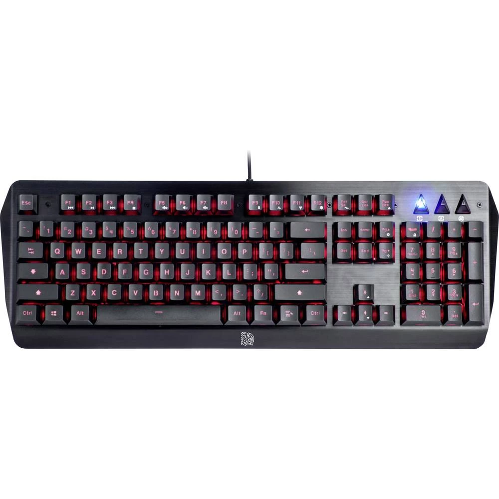 TT eSports Challenger Edge USB igraća tipkovnica njemačka, qwertz crna osvjetljen slika
