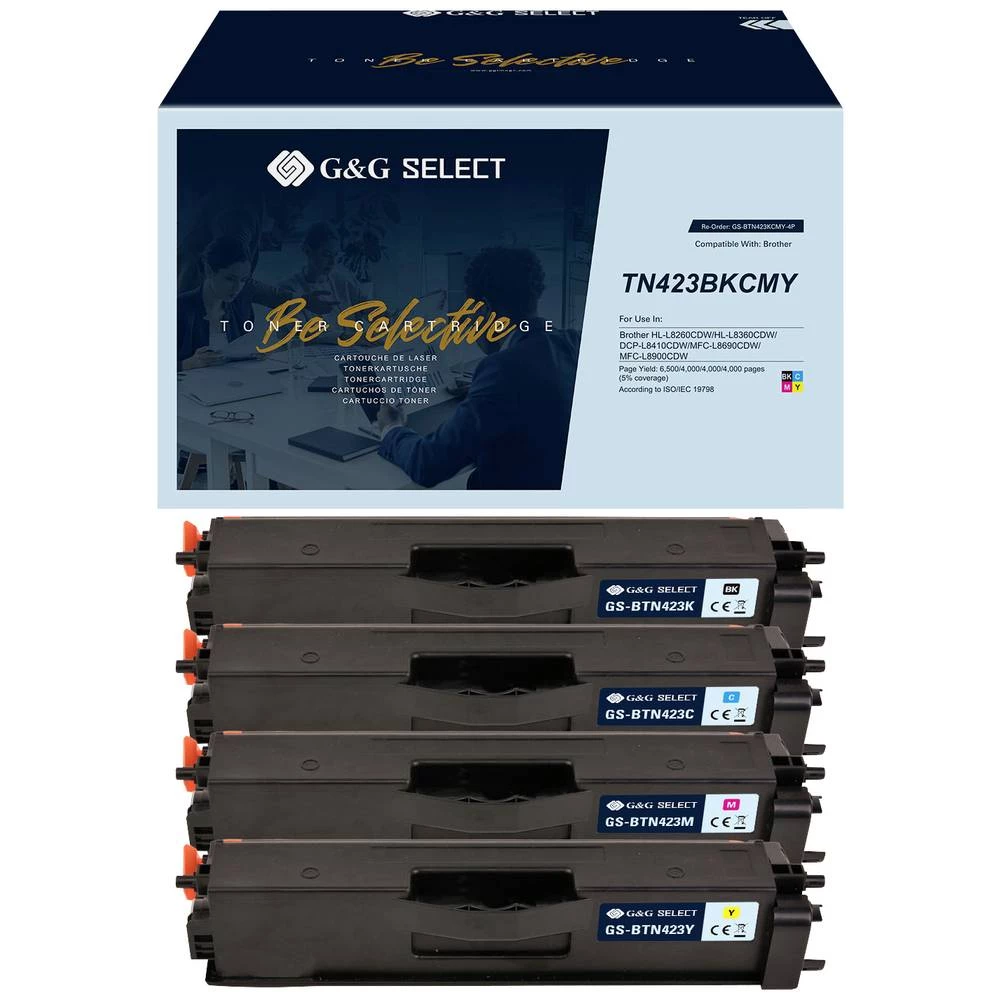 G&G toner zamijenjen Brother TN-423 kompatibilan kombinirano pakiranje crn, cijan, purpurno crven, žut TN-423BK/TN-423C slika
