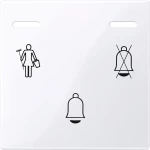 tipka za zvono Merten MEG5209-0325 Bijela