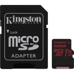 microSDXC-kartica 512 GB Kingston Canvas React Class 10, UHS-I, Class 3 UHS-I , v30 Video Speed Class Uklj. SD-adapter