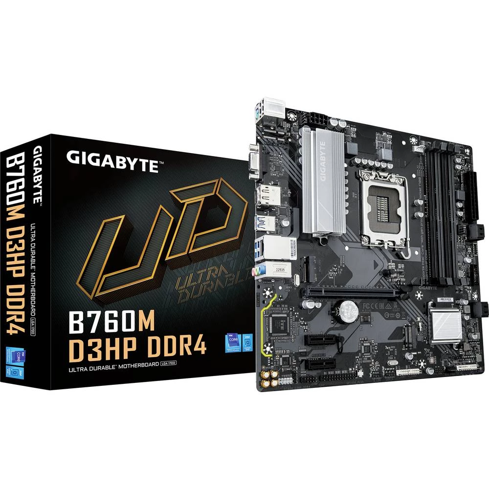 Gigabyte B760M D3HP DDR4 matična ploča Baza Intel® 1700 Faktor oblika (detalji) Micro-ATX Set čipova matične ploče Intel slika