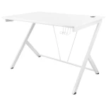 Robustan i funkcionalan stol za igre sa zanimljivim dodacima DELTACO GAMING WT85 igraći stol bijela