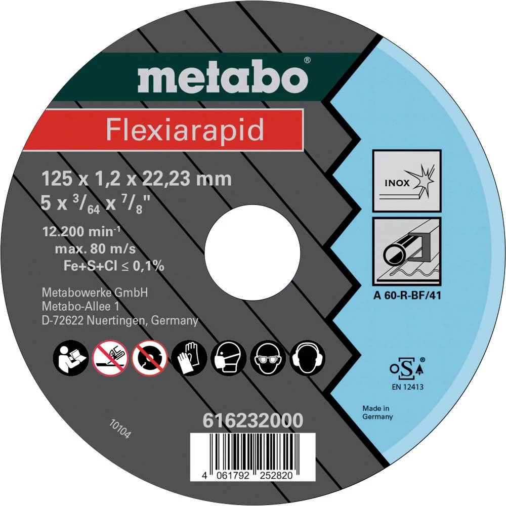Metabo 616232000 rezna ploča 125 mm 25 kom. nehrđajući čelik (rostfrei) slika