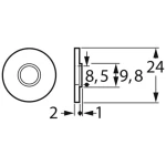 FTCAP I8-10+I8  1004616/50212 izolacijska podloška       (Ø) 25 mm 1 St.