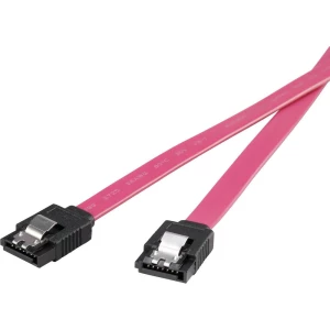 Renkforce tvrdi disk priključni kabel [1x 7-polni ženski konektor sata - 1x 7-polni ženski konektor sata] 0.50 cm crvena slika