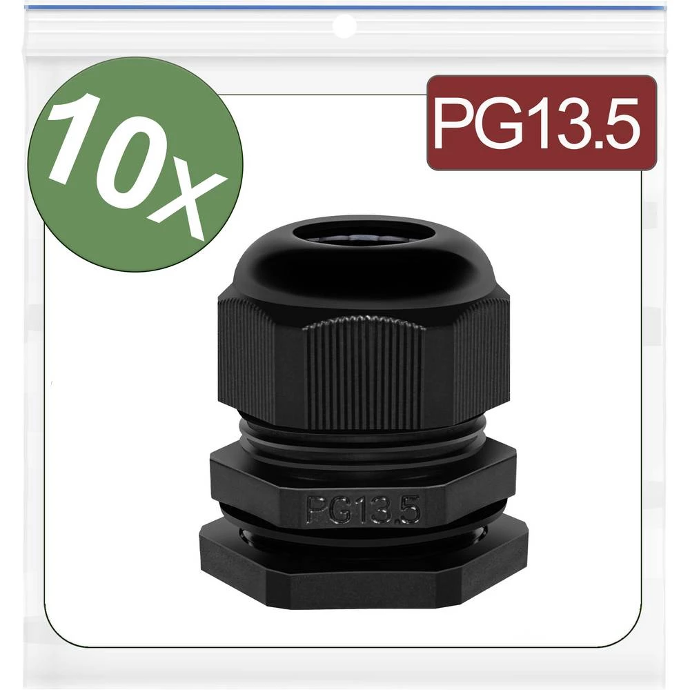 Quadrios 24CA381 kabelska uvodnica  PG13.5  poliamid crna 10 St. slika