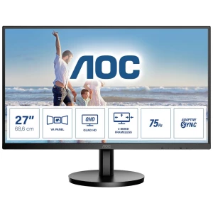 AOC Q27B3MA LED zaslon Energetska učinkovitost 2021 F (A - G) 68.6 cm (27 palac) 2560 x 1440 piksel 16:9 4 ms HDMI™, DisplayPort, slušalice (3.5 mm jack) VA LCD slika