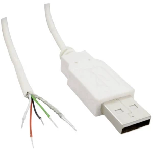 USB A 2.0 utikač s otvorenim krajem kabela USB priključak 2.0 TRU COMPONENTS Sadržaj: 100 ST slika