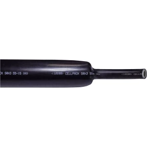 CellPack 127425 Skupljajuća cijev s ljepilomi Crna 56 mm Stopa skupljanja:3:1 1 m slika