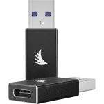 USB 3.1 Adapter [1x USB 3.1 muški konektor A - 1x Ženski konektor USB-C™] Crna Angelbird