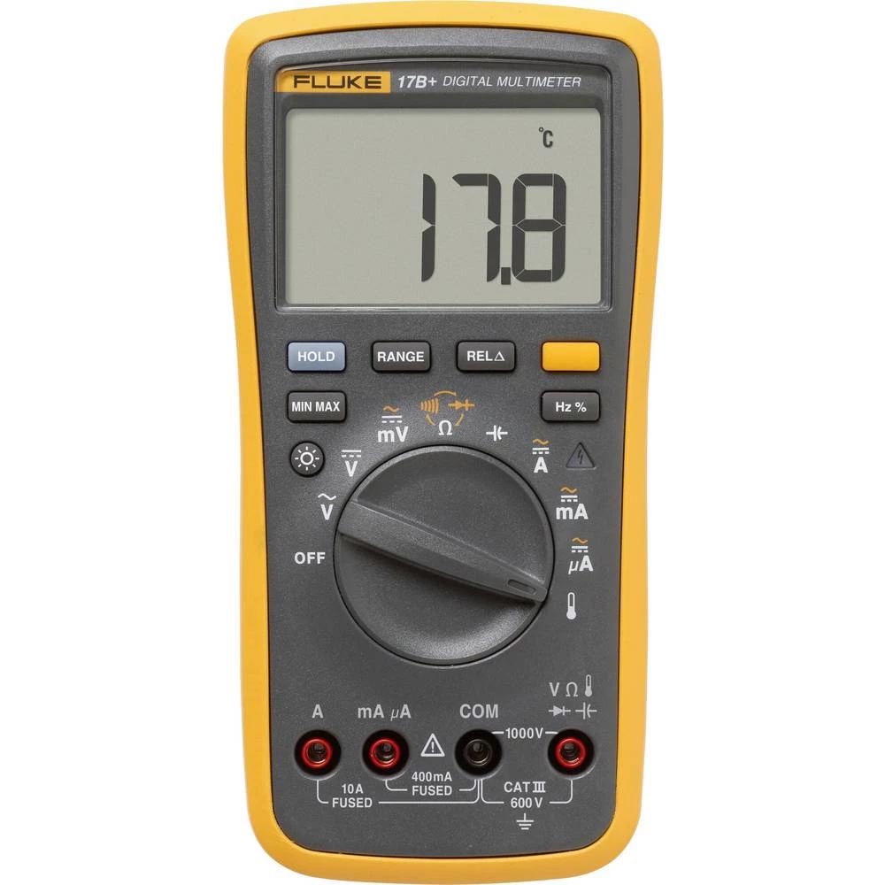 Fluke 17B+/EUR ručni multimetar digitalni CAT III 600 V Zaslon (brojevi): 4000 slika