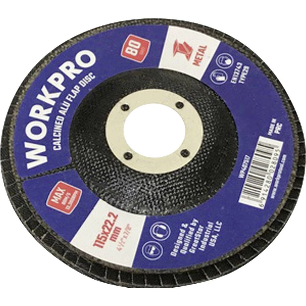 WorkPro WP407517 lamelna brusna ploča promjer 115 mm Promjer bušotine 22.2 mm 10 kom. slika
