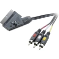 SCART / Činč TV, prijemnik (receiver) priključni kabel [1x SCART-utikač 3x činč-utikač] 2 m crn slika