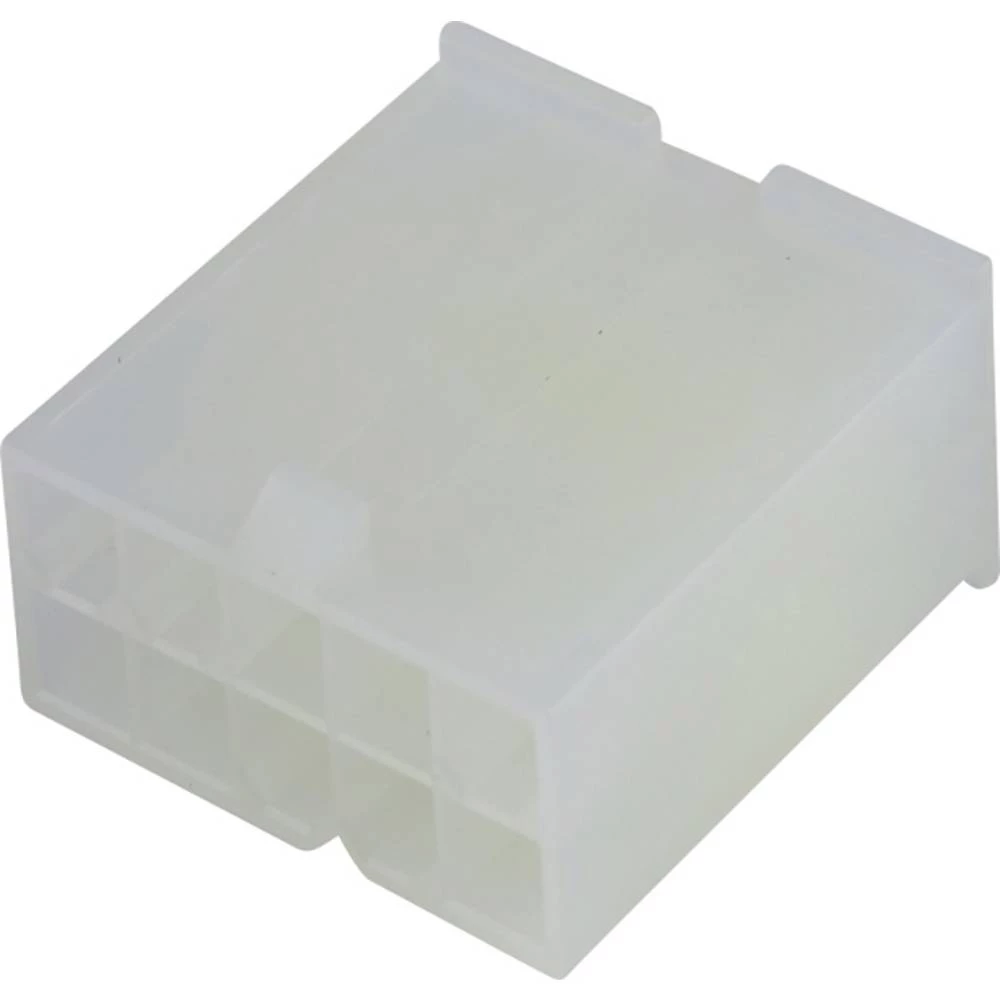 Molex 39013103 Mini-Fit Jr. Plug Housing, Dual Row, 10 Circuits, UL 94V-2, without Panel Mounting Ears, Natural slika