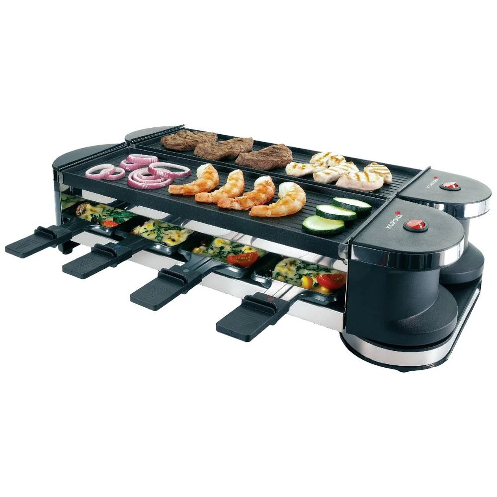 Korona 45072 Raclette 8 posuda, premaz protiv lijepljenja, indikatorska lampica crna slika