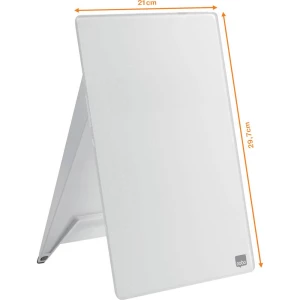 nobo Staklena ploča za obavijesti Diamond Glass Desktop (Š x V) 21.6 cm x 29.7 cm Briljantno-bijela boja Uklj. stolni stalak, Uk slika