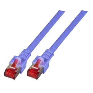 LAN (RJ45) Mreža Priključni kabel CAT 6 S/FTP 2 m Ljubičasta Vatrostalan, Bez halogena, sa zaštitom za nosić, pozlaćeni kontakti slika
