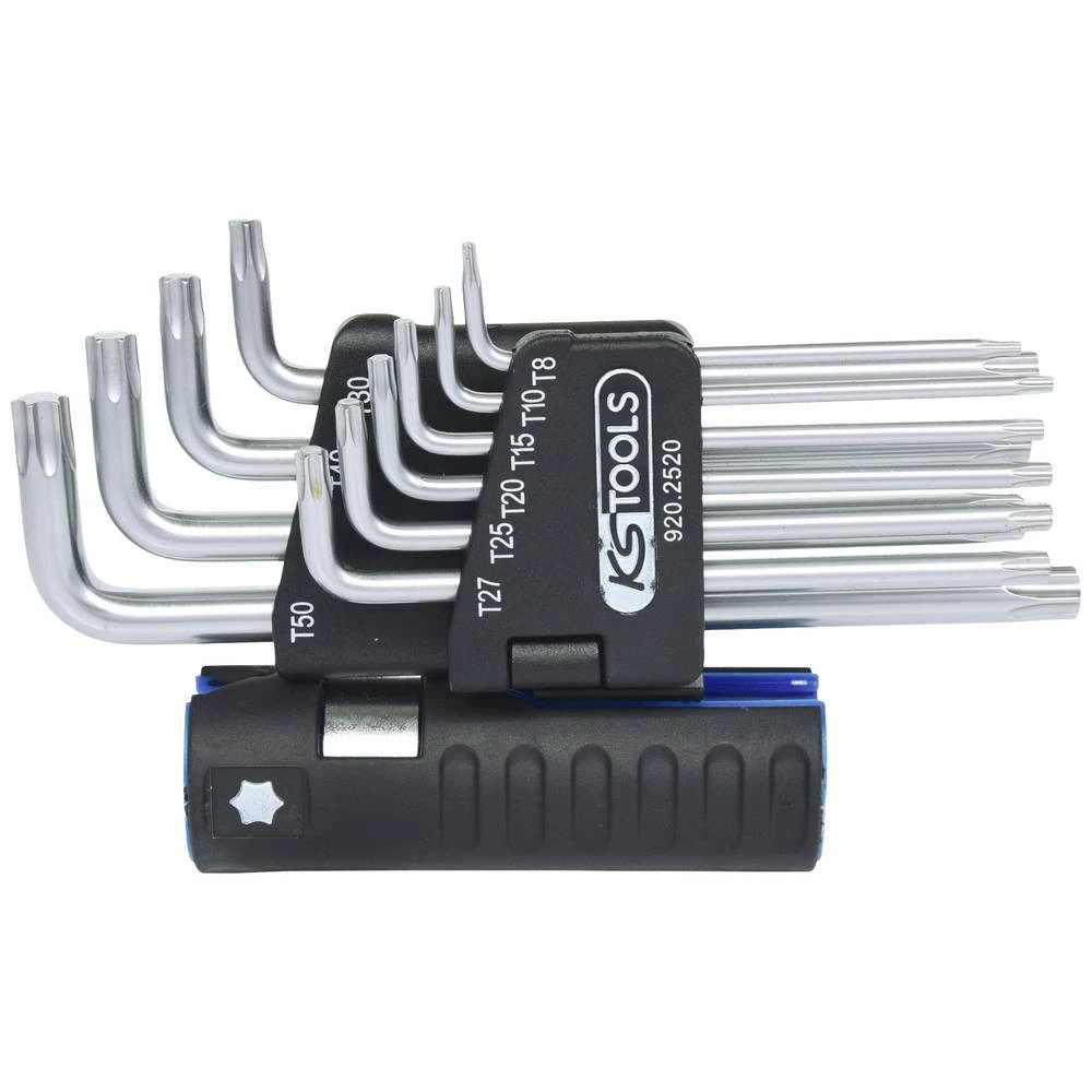 KS Tools 920.2520 TX komplet kutnih odvijača T 8, T 10, T 15, T 20, T 25, T 27, T 30, T 40, T 45, T 50 10-dijelni slika