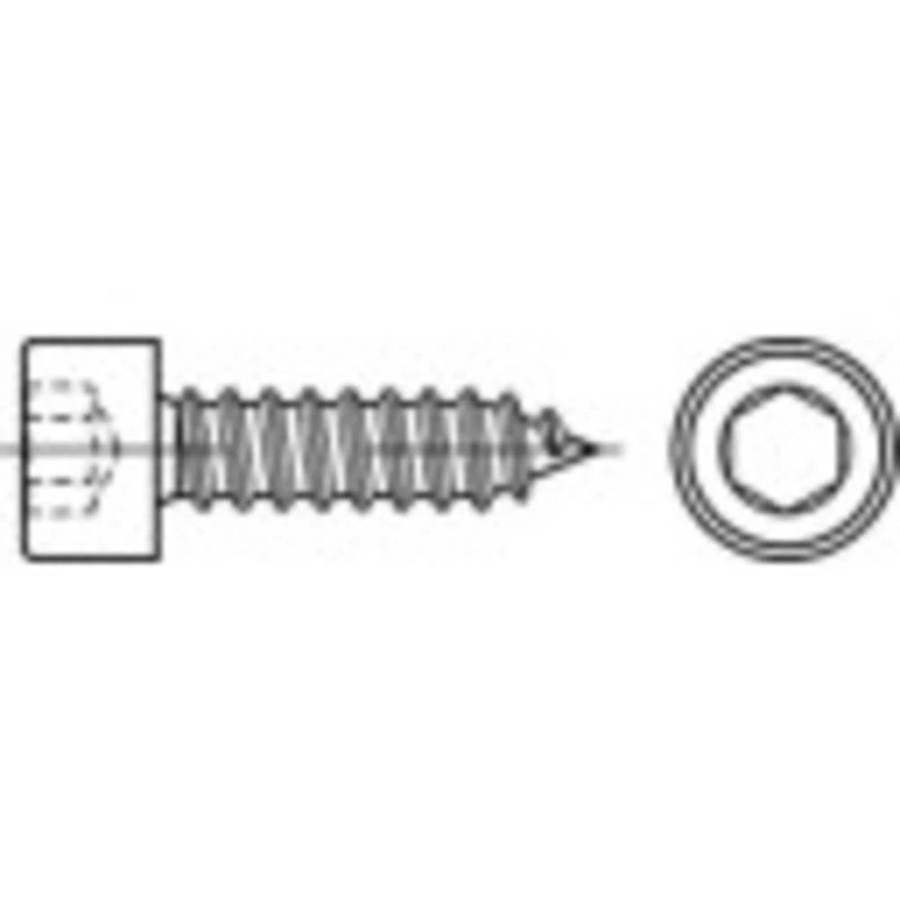 TOOLCRAFT 1067931 vijci s cilindričnom glavom za lim 4.8 mm 19 mm unutarnji šesterostrani 88312 nehrđajući čelik A2 1000 slika