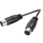 SpeaKa Professional-DIN audio priključni kabel[1x diodni utikač 5-polni (DIN) - 1x diodni utikač 5-polni (DIN)] 1.50 m crn