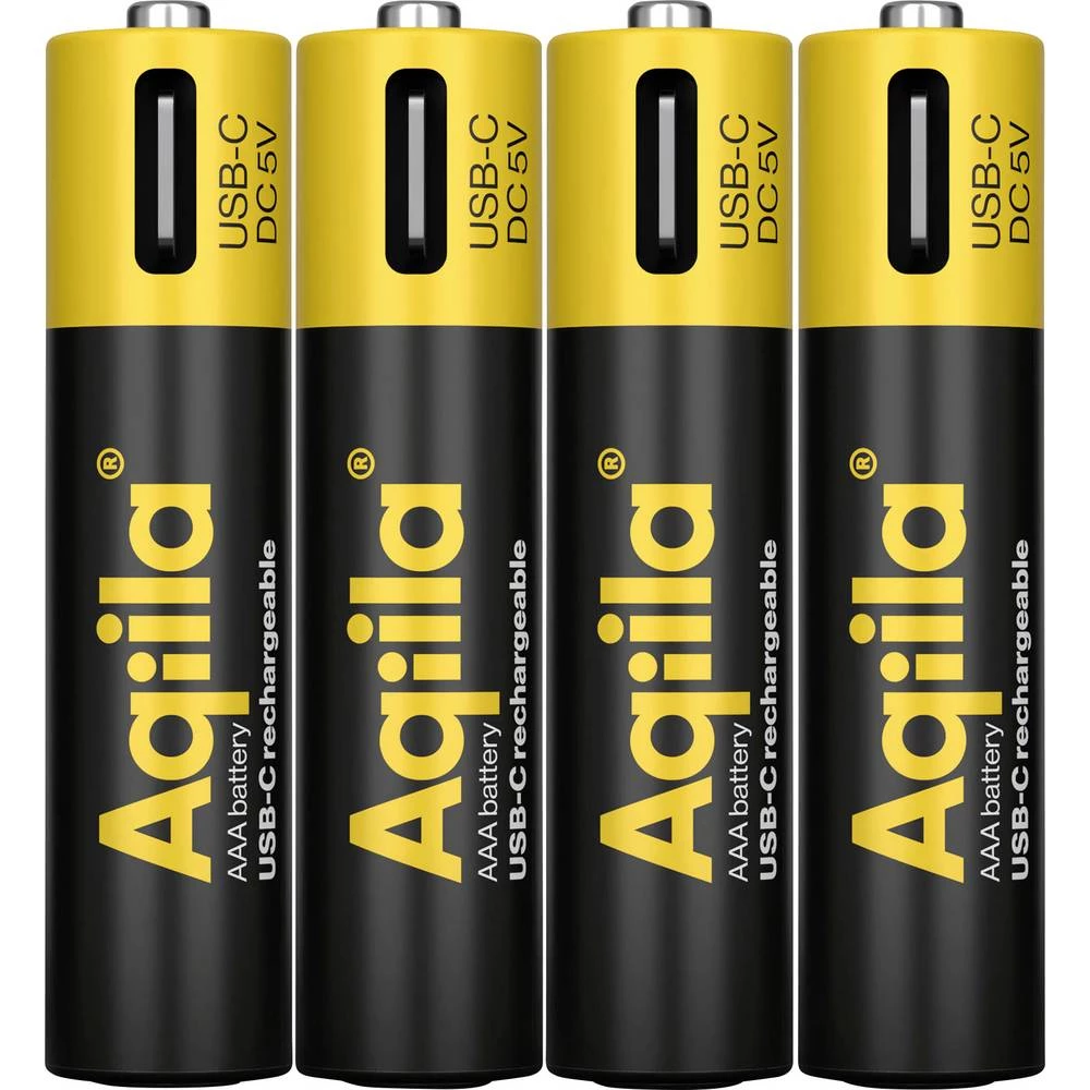 Aqiila AAA USB-C® akumulator Li-Ion 600 mAh 1.5 V 4 kom. slika