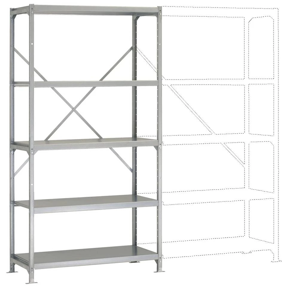 Manuflex RB2229 osnovni modul regalne police 200 kg (Š x V x D) 970 x 2000 x 300 mm čelik pocinčani pocinčana metalni po slika