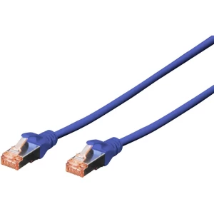 Digitus DK-1644-030/B RJ45 mrežni kabel, Patch kabel cat 6 S/FTP 3.00 m plava boja bez halogena, upleteni parovi, sa zaštitom za nosić, vatrostalan 1 St. slika