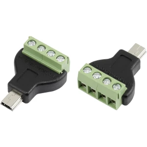 USB utični konektor s navojnim priključkom Ravni muški konektor MN-USB4M Mini USB utikač tipa B TRU COMPONENTS Sadržaj: 1 ST slika