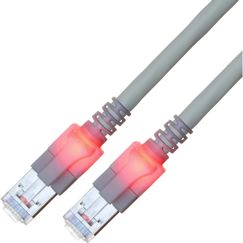 Easylan CS1OACDCD0030 RJ45 mrežni kabel, Patch kabel CAT 6 S/FTP 3.00 m siva dvostruko zaštićen, bez halogena, vatrostal slika