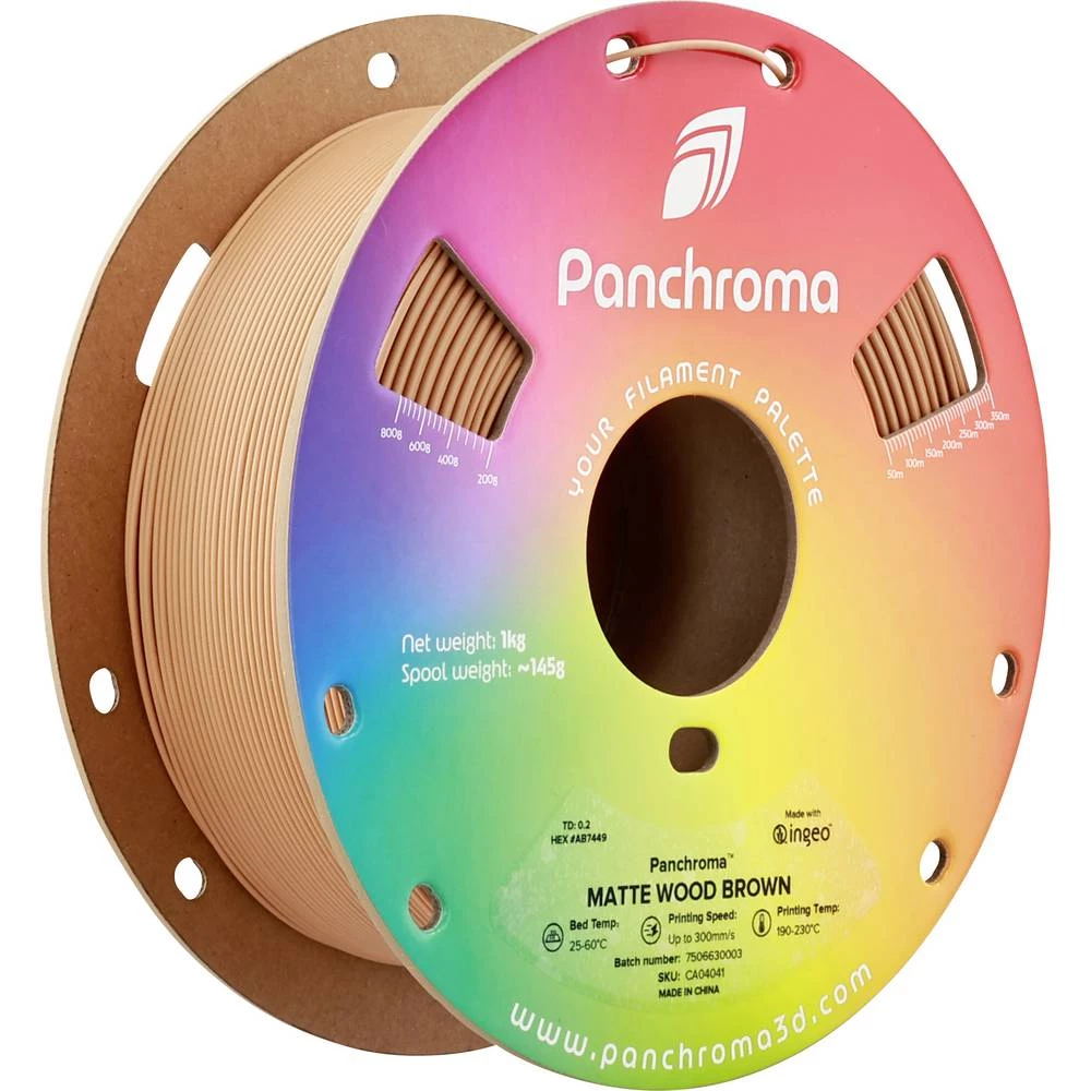 Polymaker CA04041 Panchroma™ Matte 3D pisač filament PLA mat, manji sadržaj plastike 1.75 mm 1000 g Wood Brown, smeđa bo slika