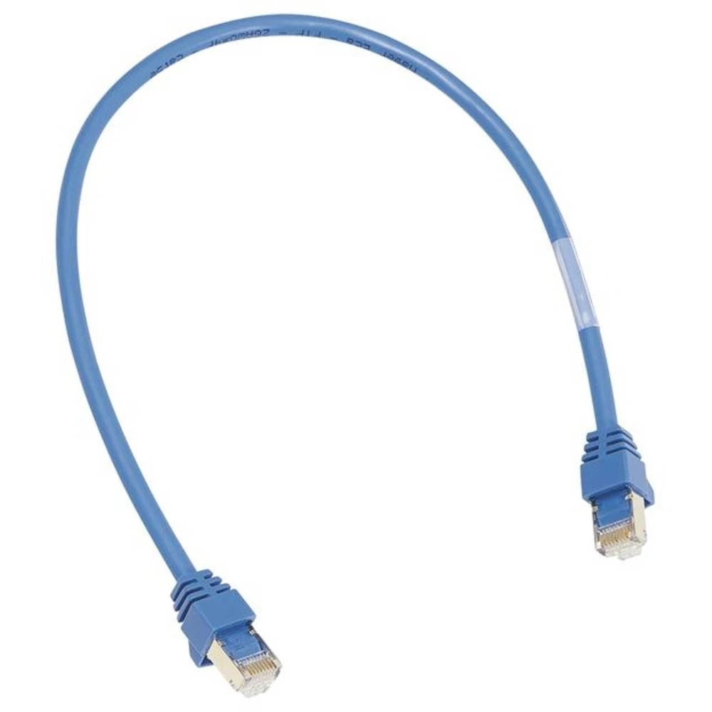 Hager ZZ45WAN040 patch kabel 0,4 m plavi s 2xRJ45 konektorom za WAN aplikaciju Hager ZZ45WAN040 RJ45 mrežni kabel, Patch kabel   0.40 m plava boja  1 St. slika