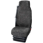 HP Autozubehör 22229 Star navlaka za sjedalo pamuk, poliester antracitna boja, s uzorkom sjedalo suvozača, vozačevo sjedalo