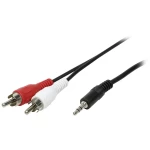 LogiLink CA1042 utičnica / Cinch audio priključni kabel 1.50 m crna (mat)