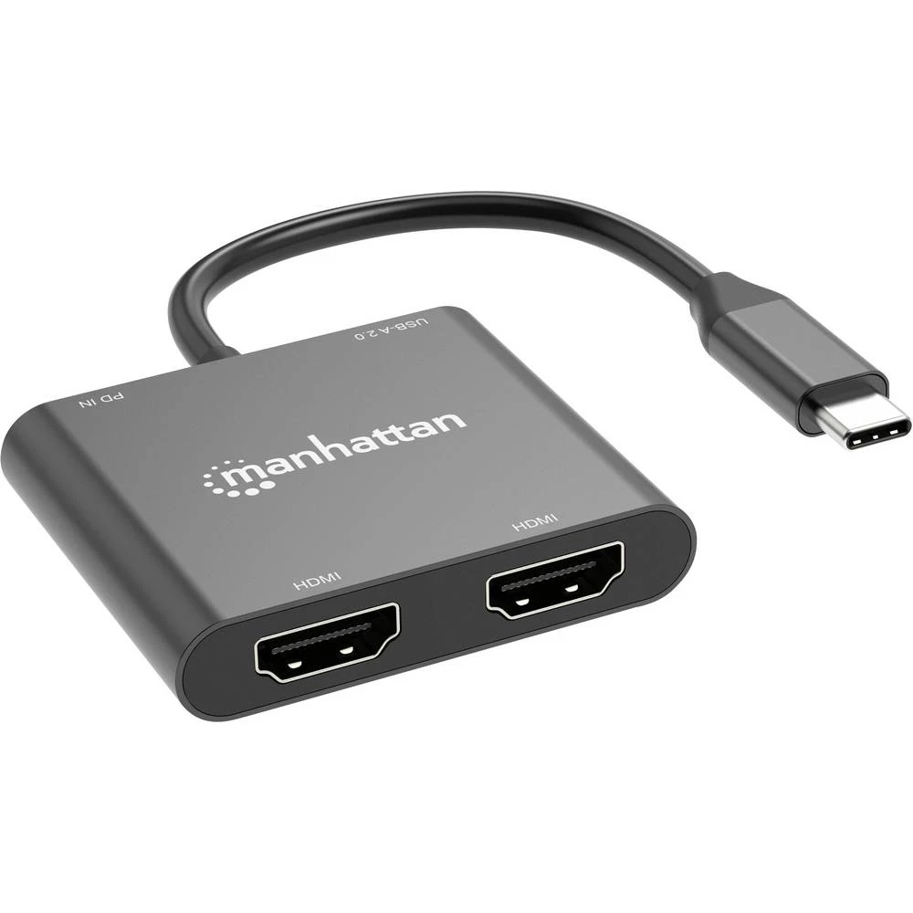 Manhattan USB 2.0 adapter [1x muški konektor USB-C® - 4x ženski konektor HDMI, ženski konektor USB 2.0 tipa A, USB-C® ut slika