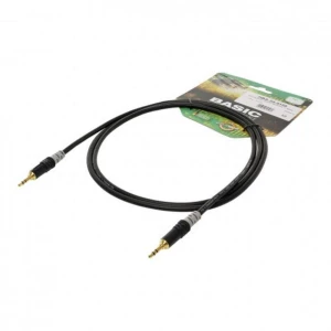 Hicon HBA-3S-0300 utičnica audio priključni kabel [1x 3,5 mm banana utikač - 1x 3,5 mm banana utikač] 3.00 m crna slika