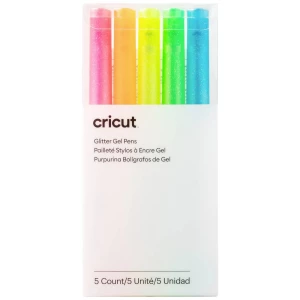 Cricut svjetlucave gel olovke 0,8 mm neonske boje (5 kom.) Cricut Glitzer Gel 0,8mm, 5er set olovki  neon slika