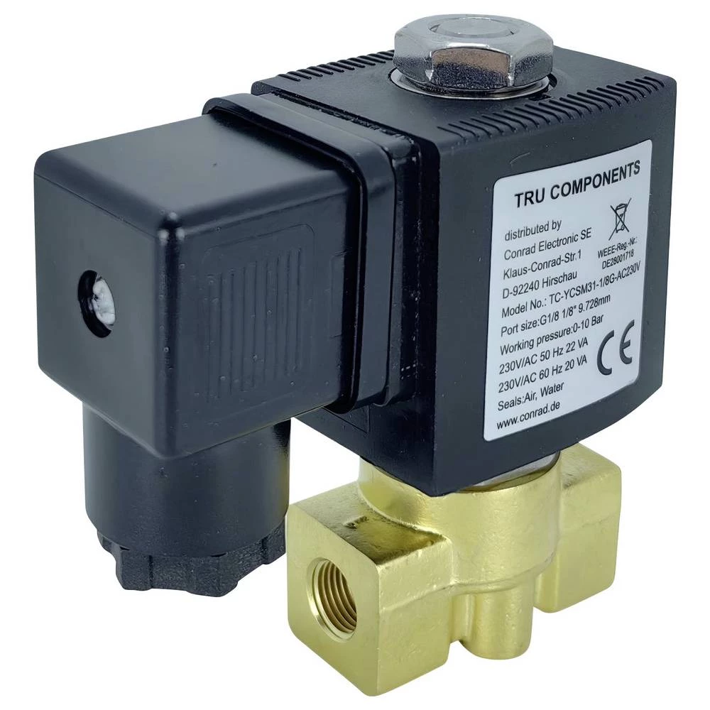 TRU COMPONENTS servo upravljani ventil TC-14211680 TC-YCSM31-1/8G-AC230 230 V/AC G 1/8 Nazivna širina 6 mm 1 kom. slika