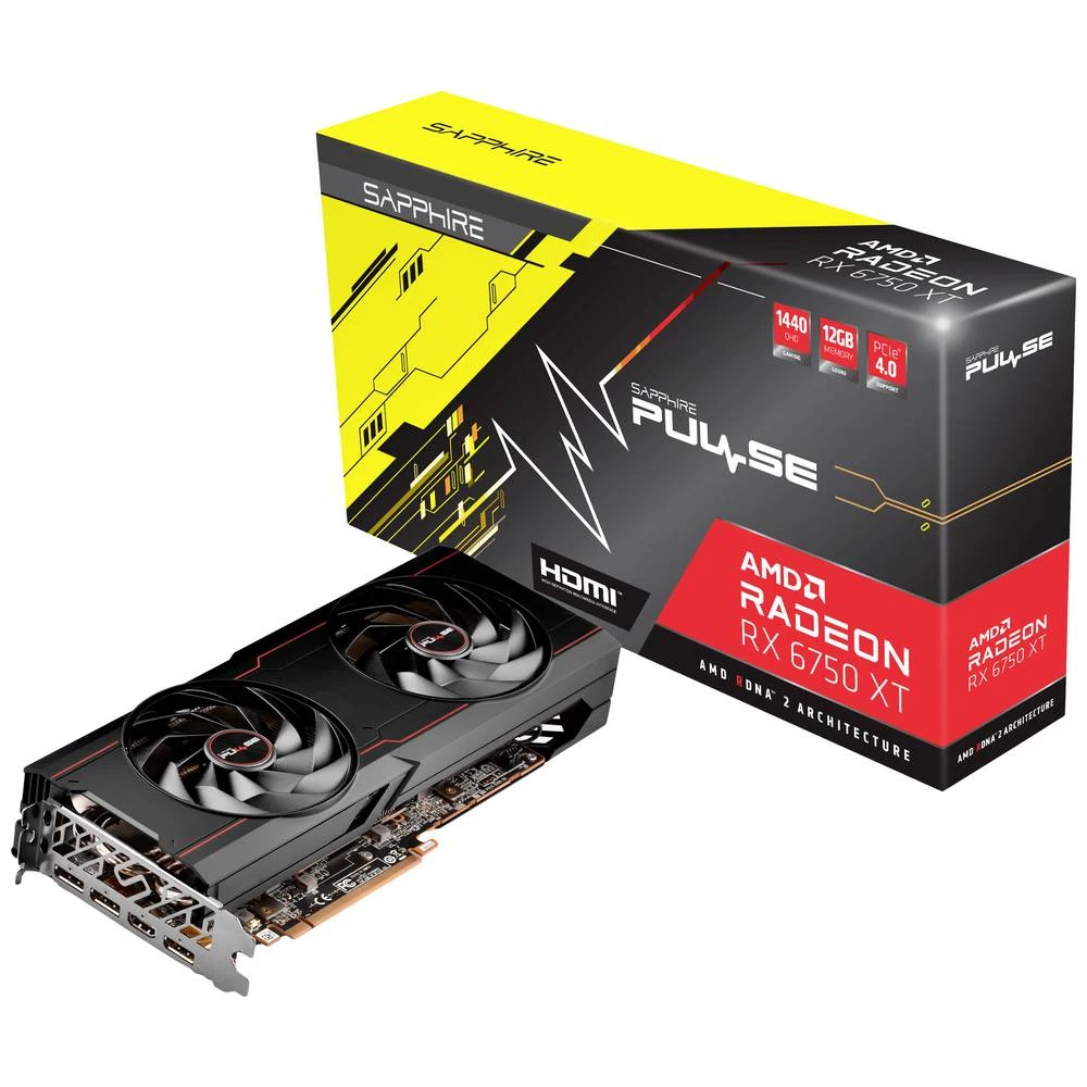 Sapphire grafička kartica AMD Radeon RX 6750 XT Gaming Overclocked 12 GB GDDR6-SDRAM PCIe  HDMI™, DisplayPort navijena slika