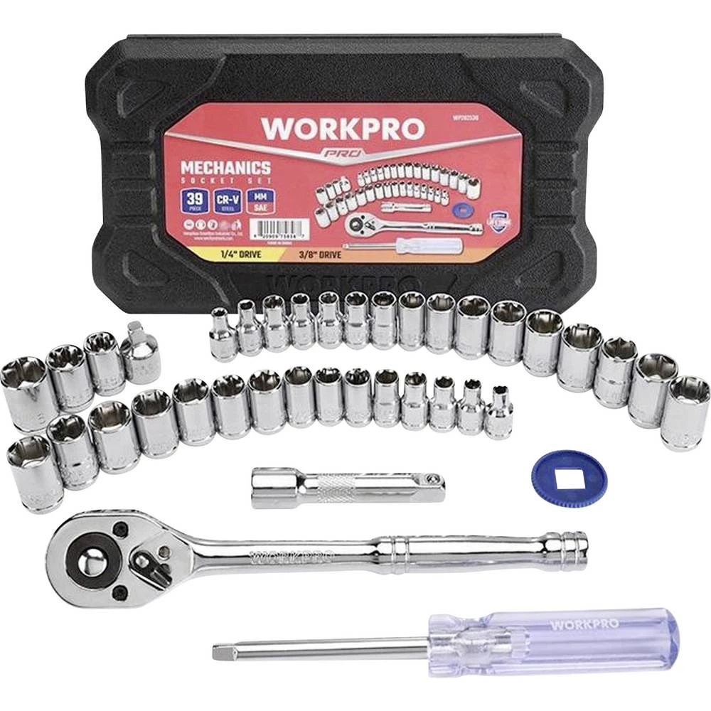 WorkPro set nasadnih ključeva metrički, colski WP202536 slika