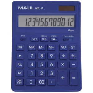 Maul MXL 12 stolni kalkulator svijetloplava Zaslon (broj mjesta): 12 baterijski pogon, solarno napajanje (Š x V x D) 155 x 205 x 35 mm slika